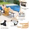 Adjustable 4-Position Folding Lounge Chaise with Backrest and Footrest